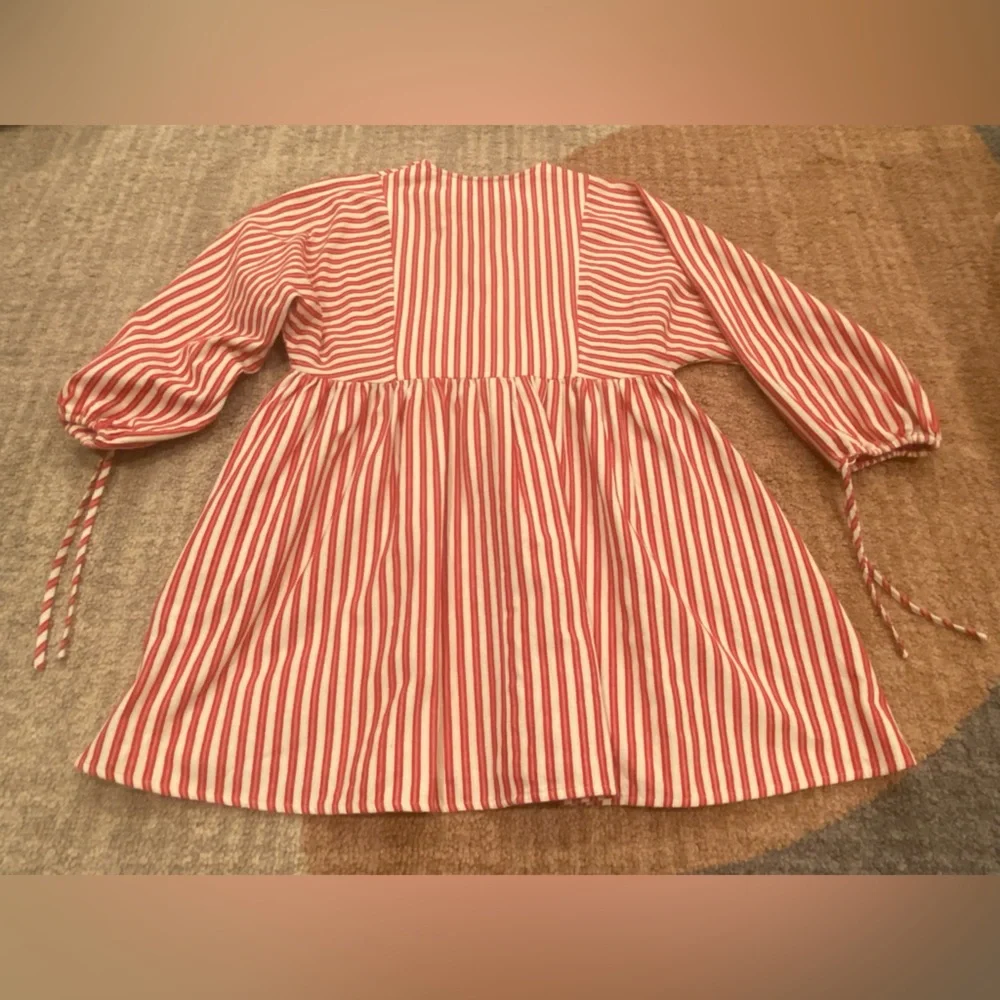 Huxley Long Sleeve Babydoll Red White Striped Dress Small FRNCH S - Picture 8 of 8